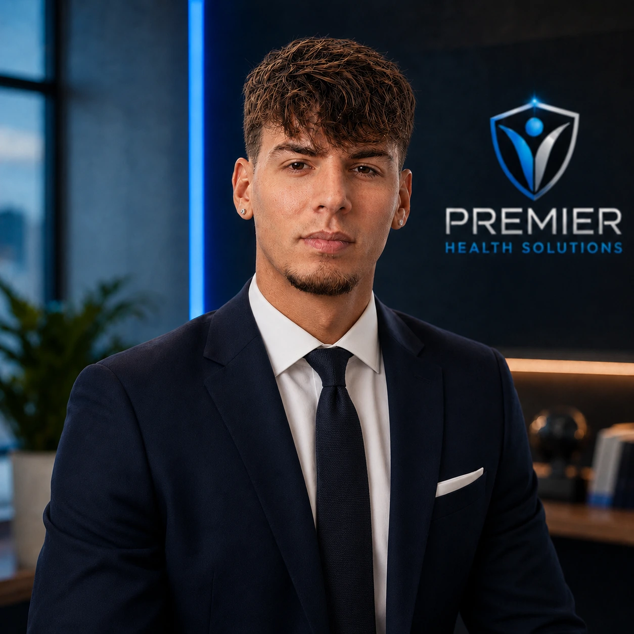 Dustin Lumpkin in a professional office